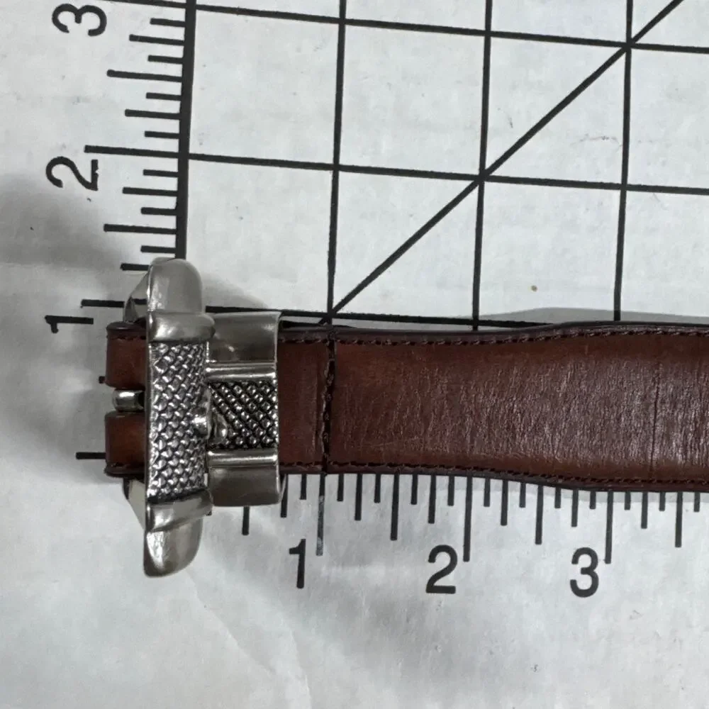 Vintage Brown Leather Silver Golf Club Embellished 1